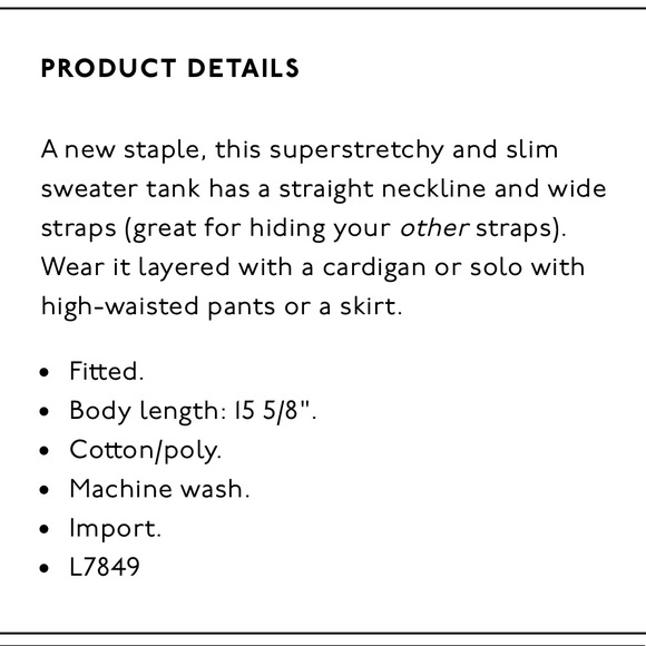 Madewell Tilney ribbed sweater tank - Picture 5 of 7